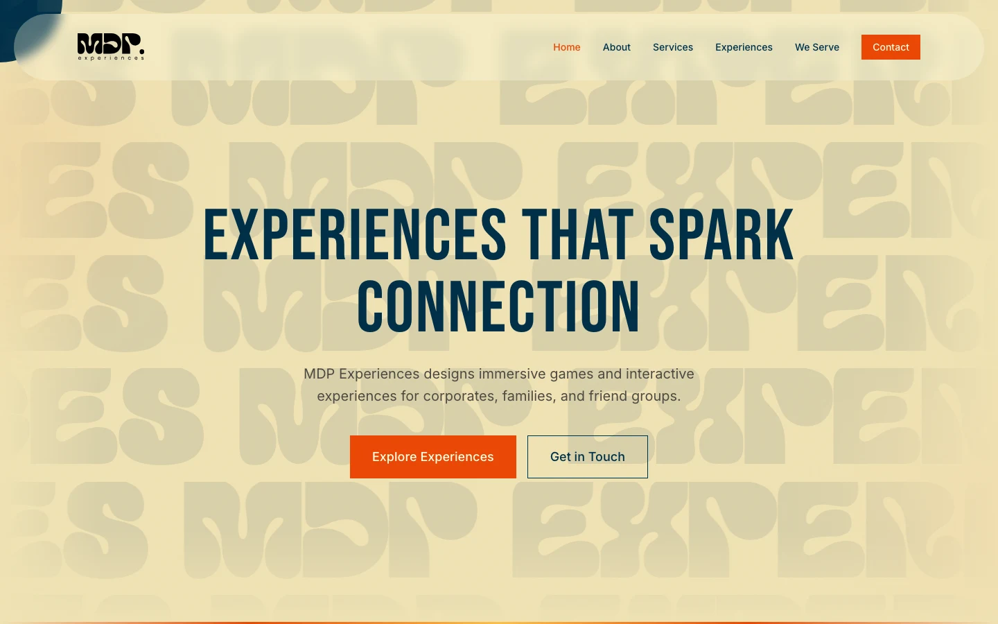 MDP Experiences — experiences that spark connection: immersive games for corporates, families, and friend groups